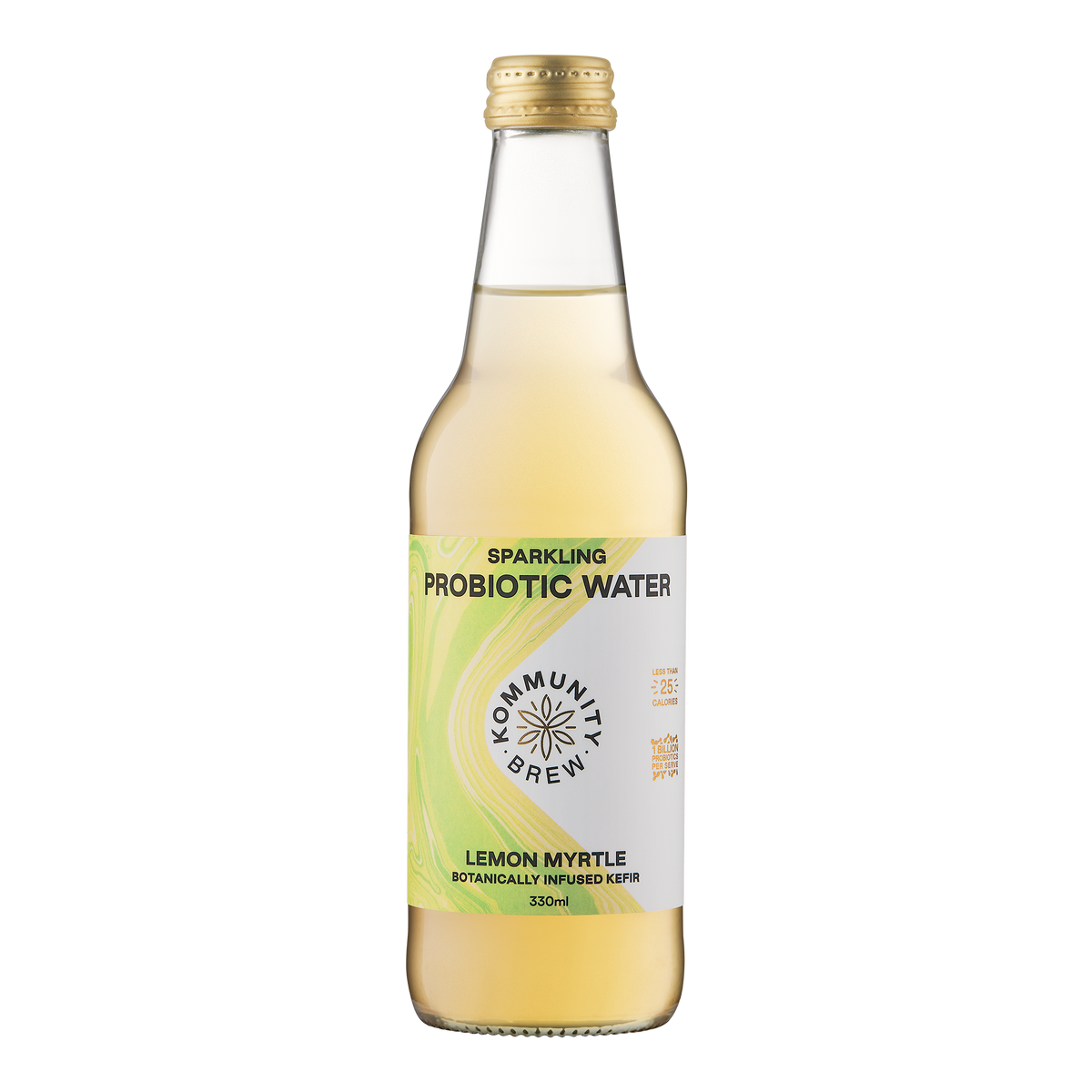 Lemon Myrtle Sparkling Probiotic Water Kommunity Brew