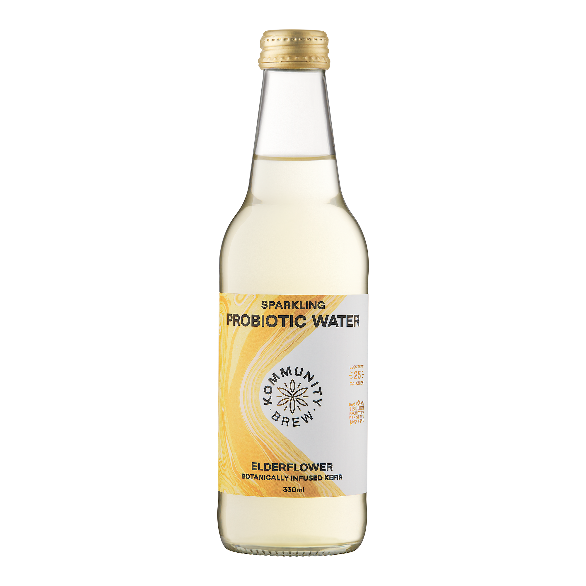 Elderflower Sparkling Probiotic Water - 330ml x 12
